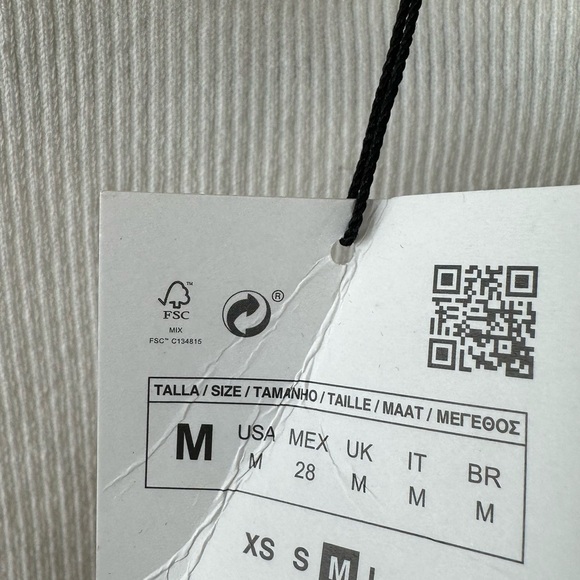 NWT!! ZARA Cropped Sleeveless Knit Top Side Ties Basic Tank Top in White Size-M - Picture 4 of 10